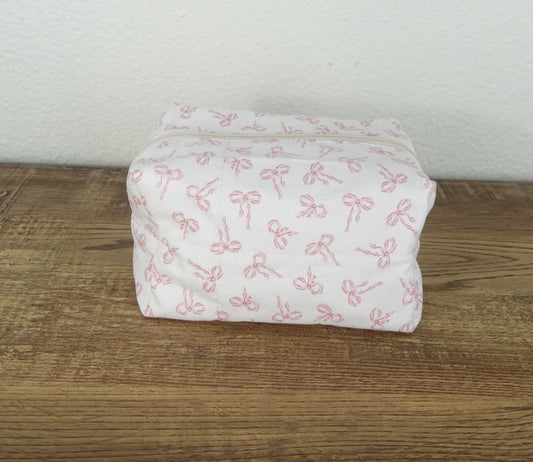 Pink Bows Small Boxy Bag