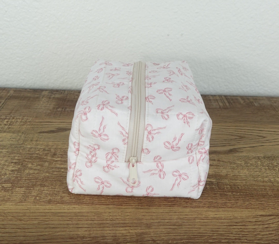 Pink Bows Small Boxy Bag