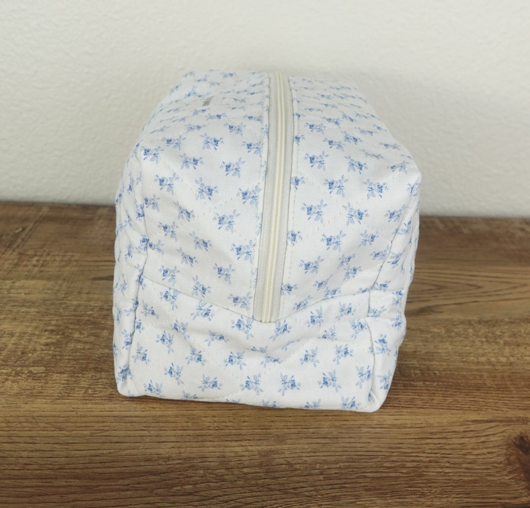Blue Floral Large Boxy Bag