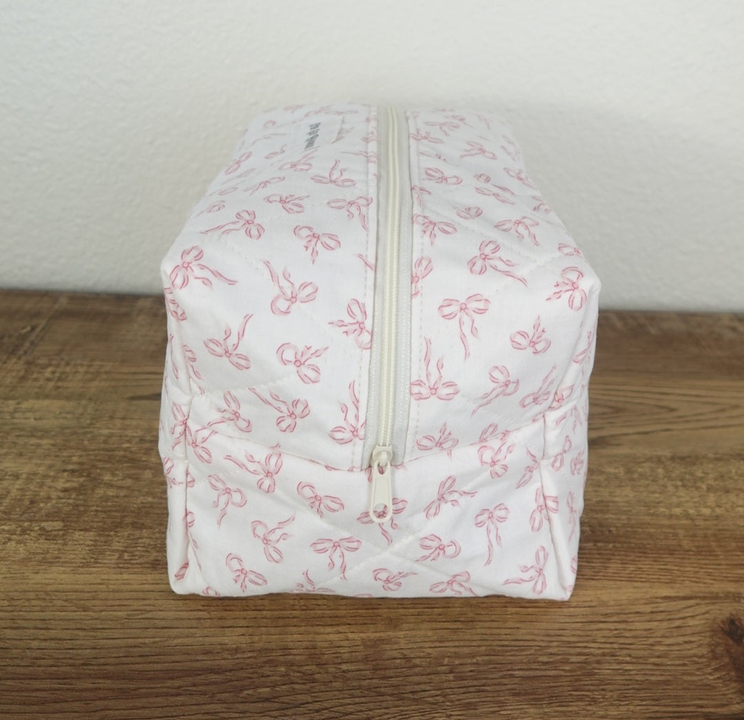 Pink Bows Large Boxy Bag