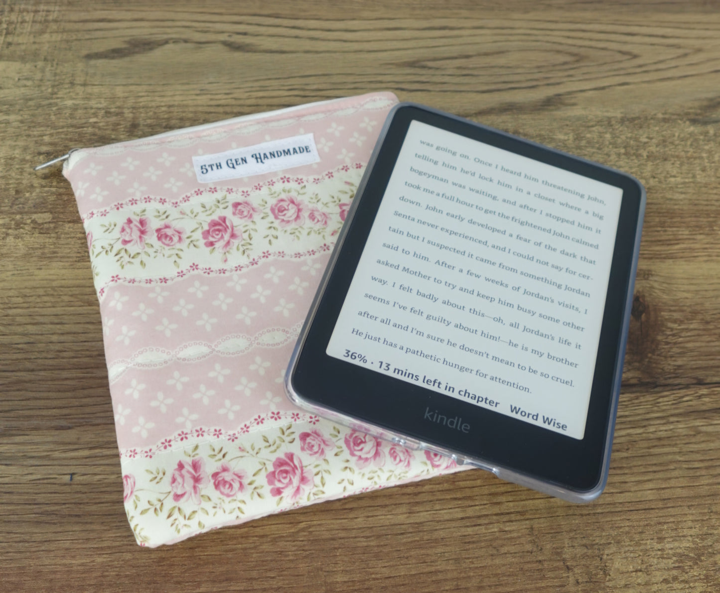 Pink Princess Small Kindle Sleeve- Kindle Paperwhite